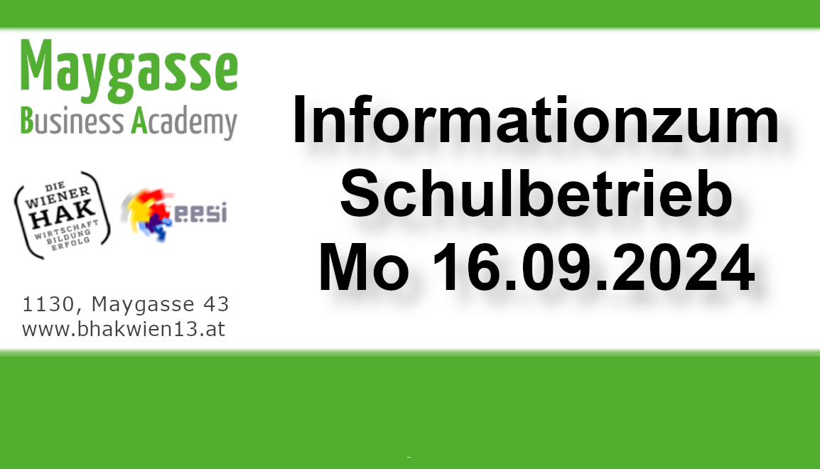 16.9.2024 Schul­be­trieb